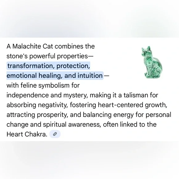 Green Malachite Cats Figurine Carved - Picture 11 of 13